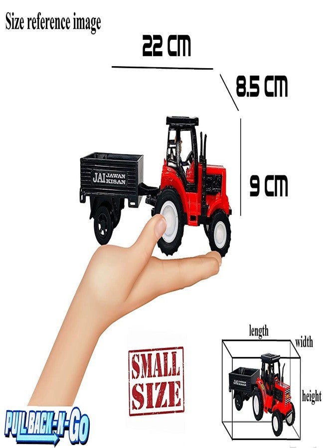 NVF Farmer Tractors with Trolley Toy Pull Back Toy for Kids Pack of 1 (Multicolor) - Image 4